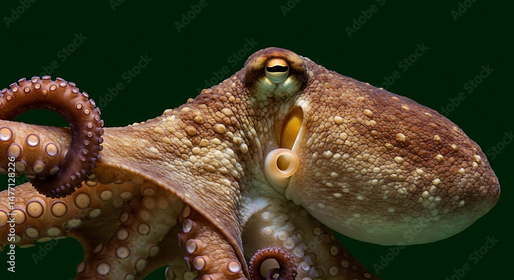 Obraz premium Octopus animal on a solid background