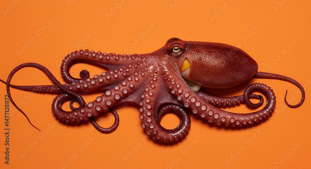 Obraz premium Octopus animal on a solid background