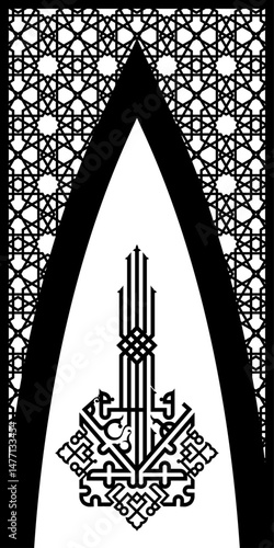 Mihrab, Vector for laser cutting