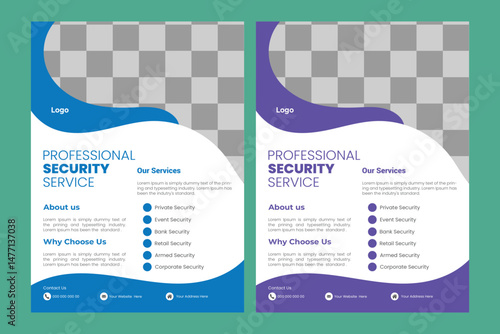 Flyer security services template design 
