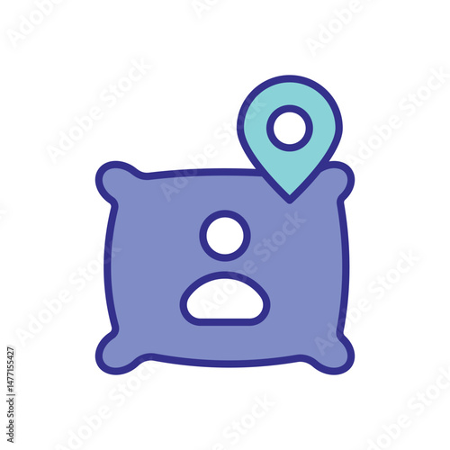 Overnight Stay Icon Vector Stock Illustration