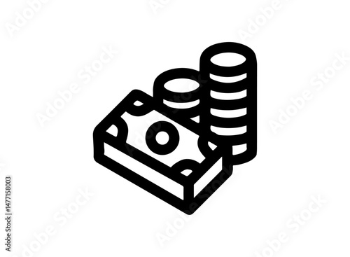 set of icon an Business Strategy Cash