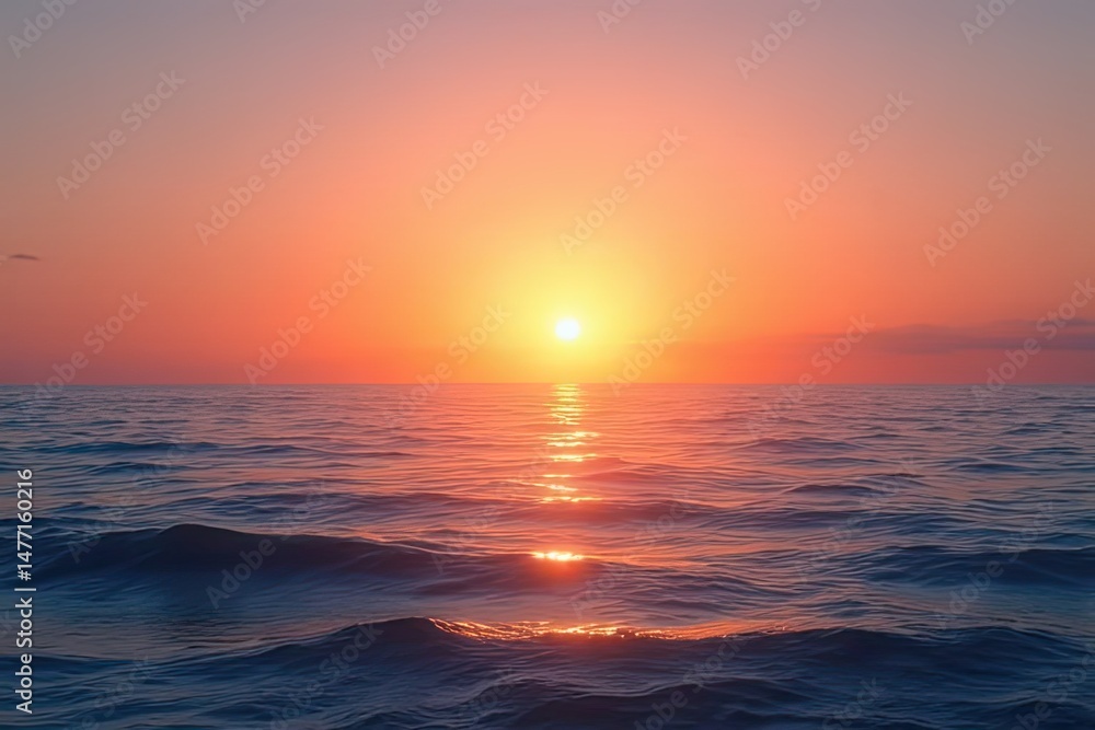 Obraz premium Sea Sunset Serenity