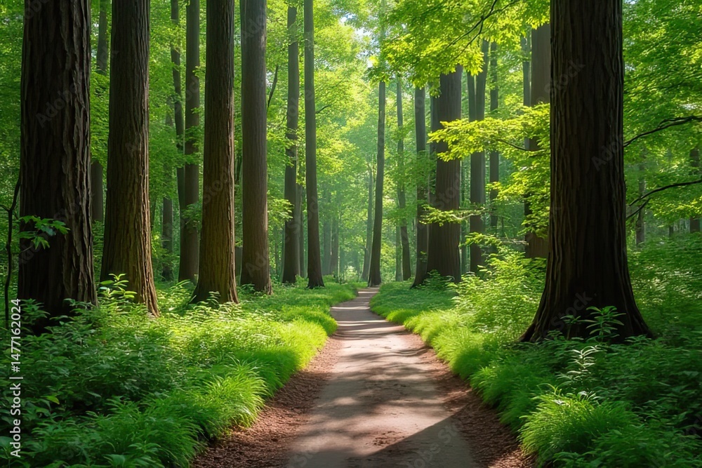 Obraz premium Secluded Forest Hike at National Park