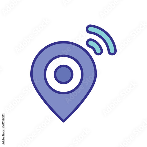 Active Location Icon Vector Stock Illustration