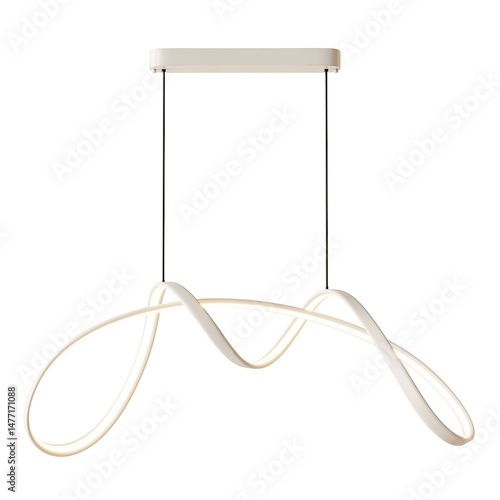 A white light fixture with a black chain hanging from it