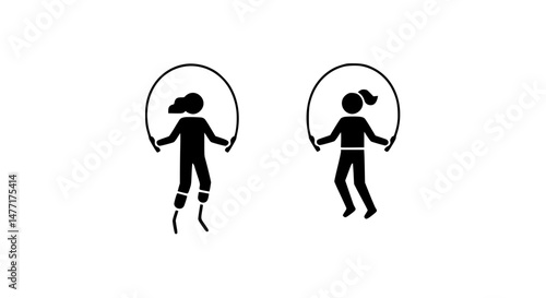 Jumping with prosthetics icon