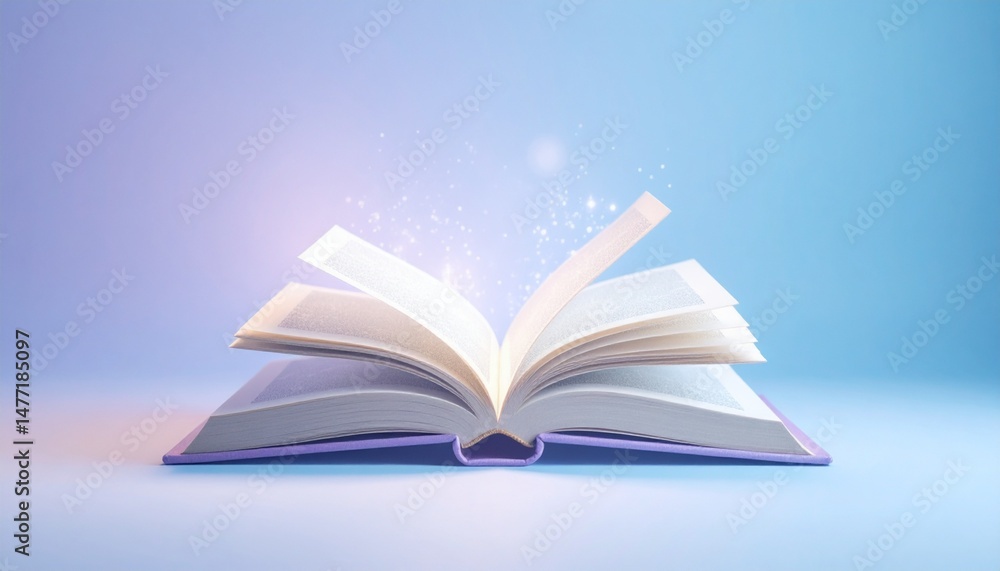Fototapeta premium 光っている魔法の本