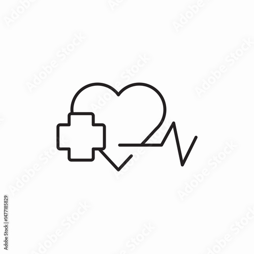 heart health diagnostics icon vector 
