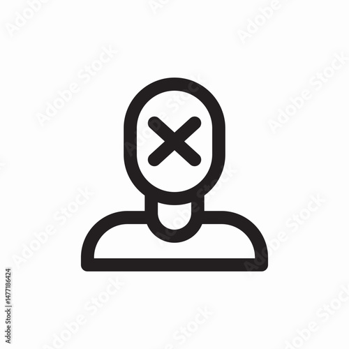 Blocked, anonymous, denied icon vector