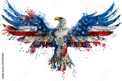 American Eagle Flag Patriotic 4th of July PNG