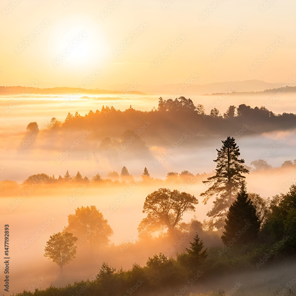 Obraz premium sunset in the mountains