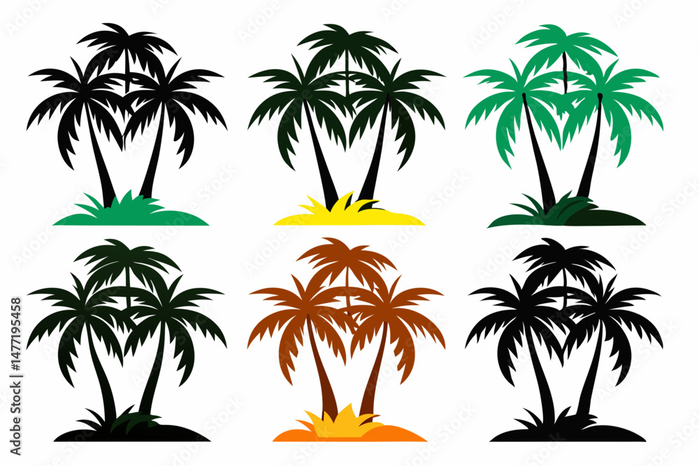 Fototapeta premium Tropical Island Palm Tree Design 