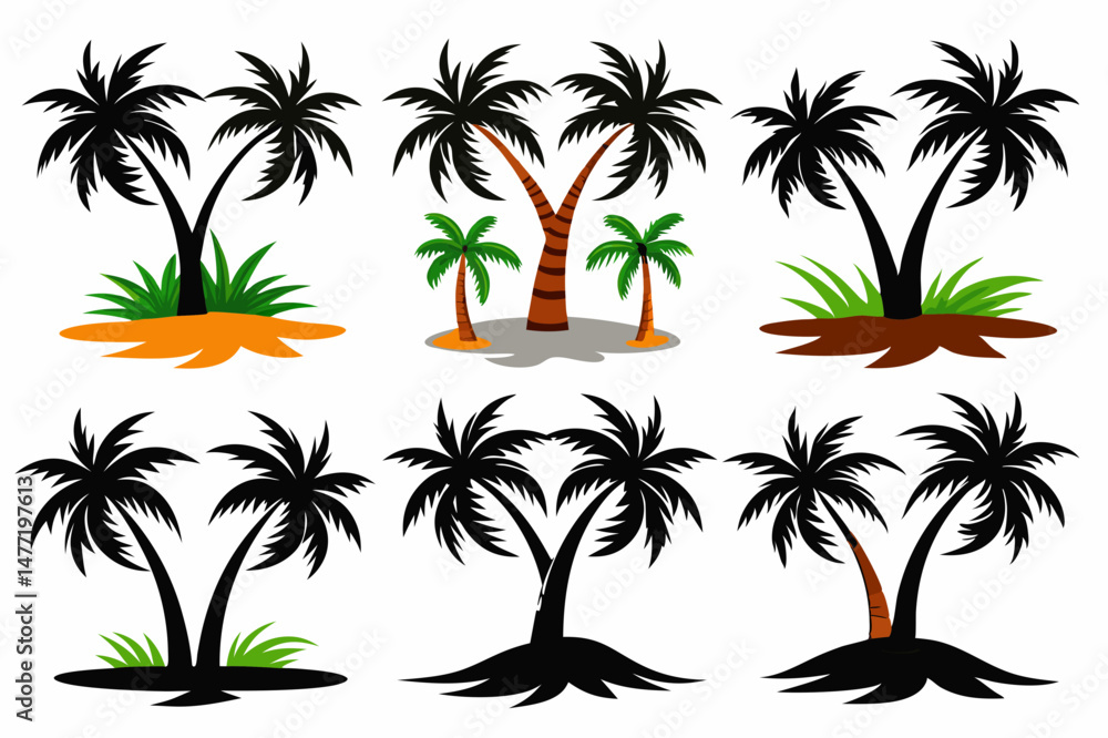 Fototapeta premium Vector Coconut Tree Logo Concept