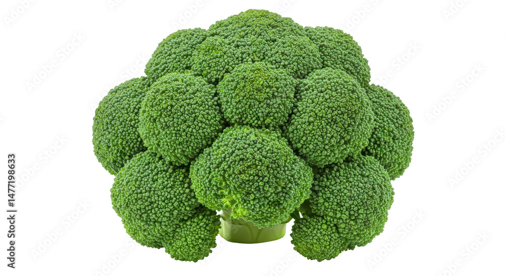 Fresh Broccoli Floret Isolated on White Fresh Broccoli Floret Isolated on White