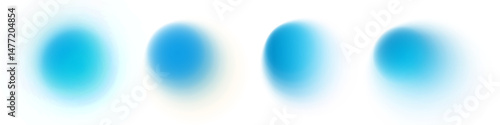 Gradient abstract shapes with soft blur and fluid texture. Blue hues. Holographic Y2K style with circular and organic blobs. Minimal modern banner design. Futuristic and vibrant.