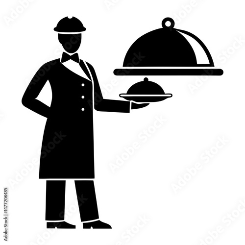 Buffet Server silhouette vector