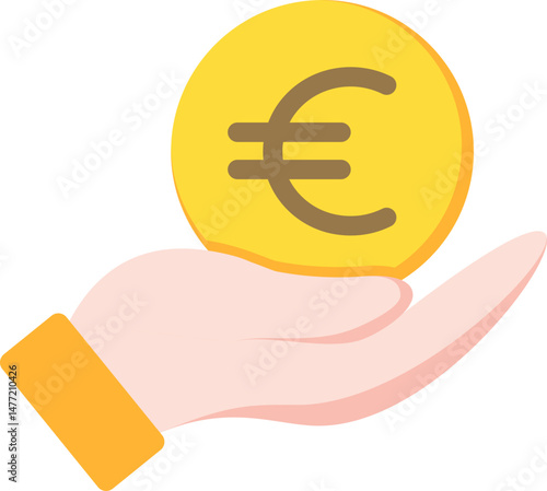 Euro Donation Flat Icon