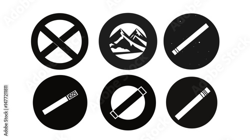 No smoking zone sign with clear red circle and diagonal line on white background, symbolizing prohibition of smoking, promoting health awareness and smoke-free environment policies
