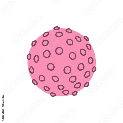 Textured pink massage ball for muscle recovery and therapy