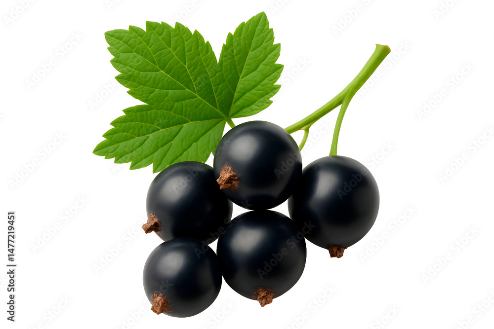 Fototapeta premium black currant isolated on white background