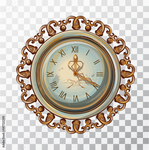 Vintage watch in openwork frame