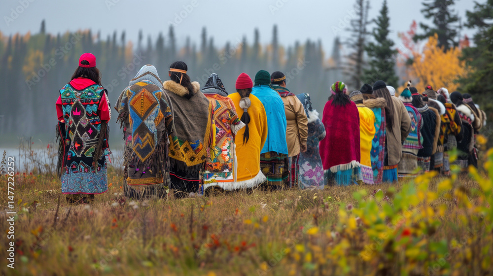 Fototapeta premium In Eeyou Istchee Baie-James, the Wildlife Festival bursts to life amidst endless stretches of boreal forest and shimmering lakes