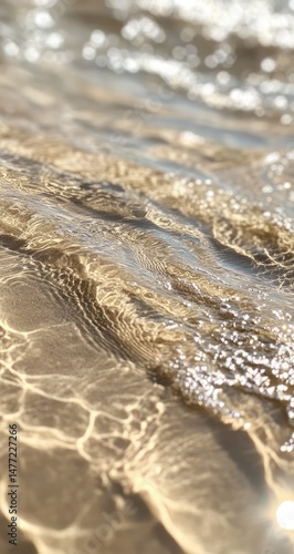 Sparkling Beach Water Texture.