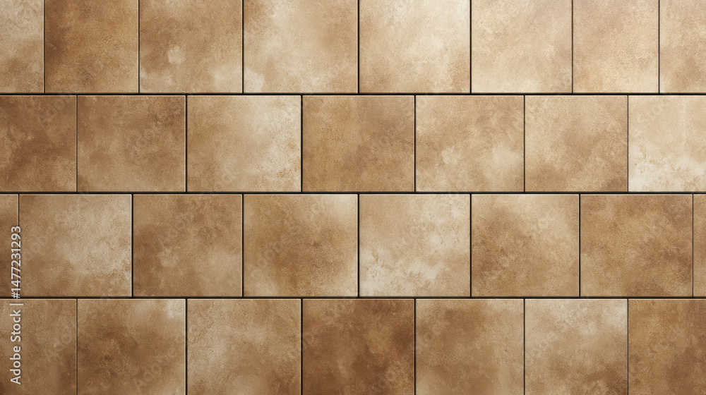 Elegant square ceramic tiles arranged in a precise brick pattern create a seamless brown textured surface for interiors and architectural designs so beautiful. Elegant square ceramic tiles arranged in a precise brick pattern create a seamless brown textured surface for interiors and architectural designs so beautiful.