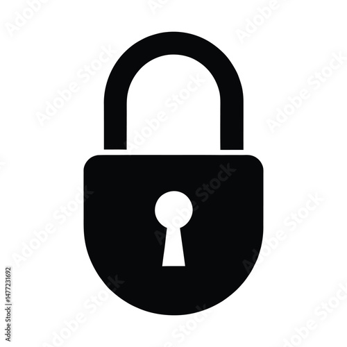 Black isolated icon of locked and unlocked lock on white background.