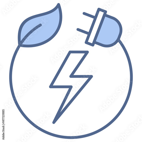 Green Energy Blue Icon