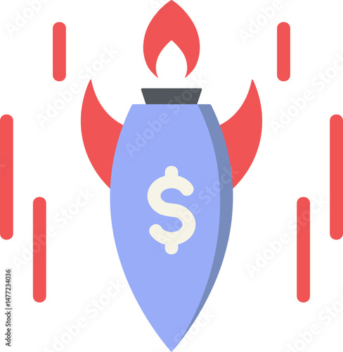 Financial Crisis Flat Icon