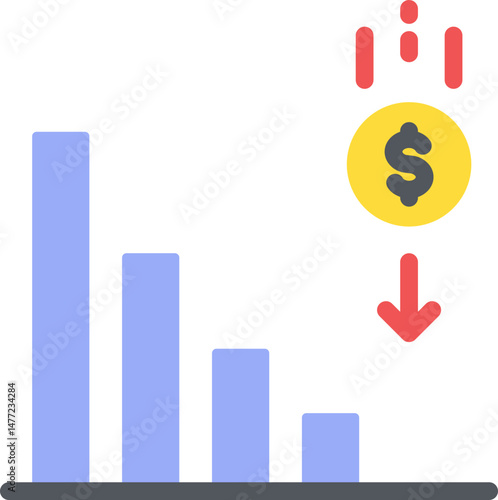 Bad Economy Flat Icon
