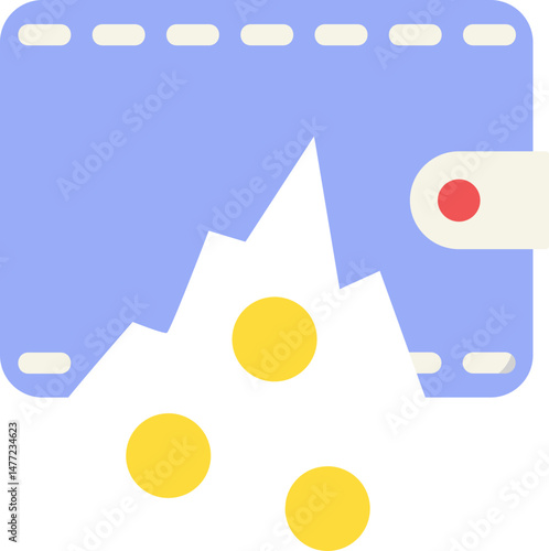 Break Wallet Flat Icon