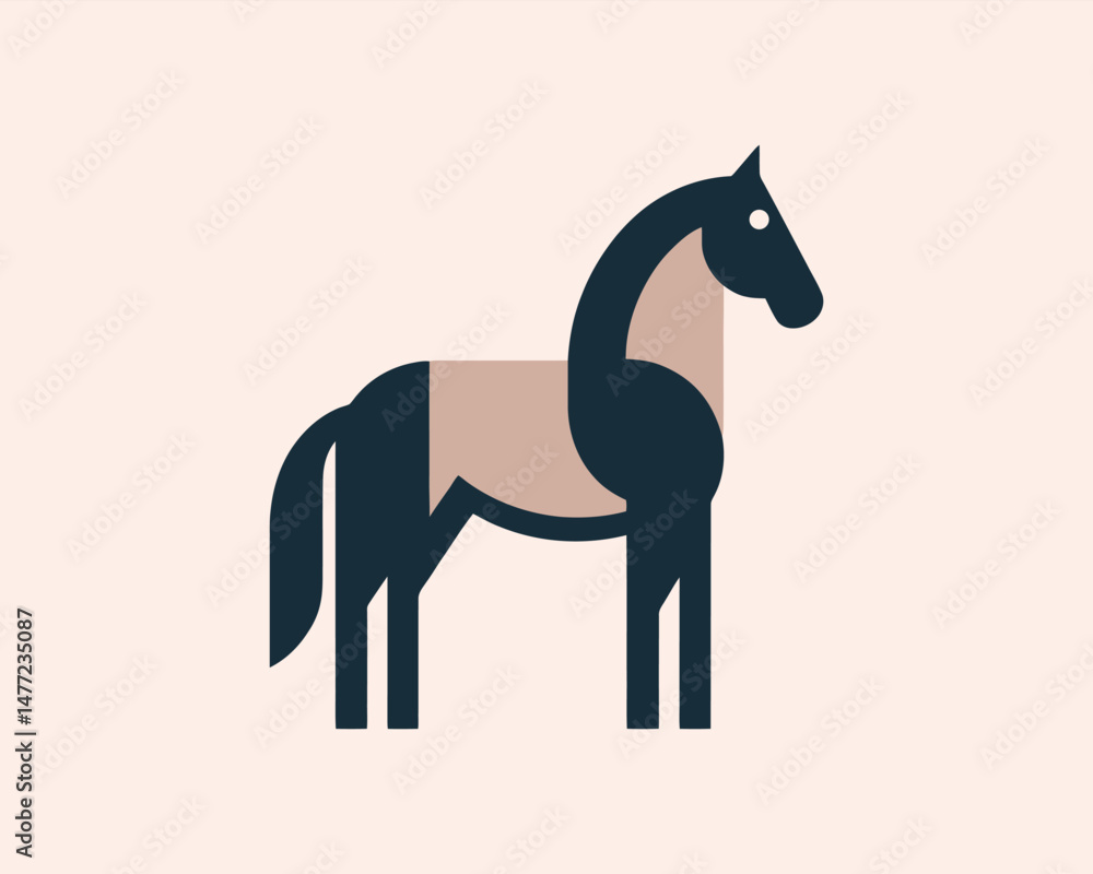 Obraz premium Horse full body modern logo for business use