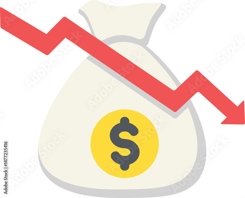 Budget Deficit Flat Icon