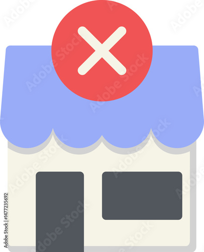 Business Bankruptcy Flat Icon