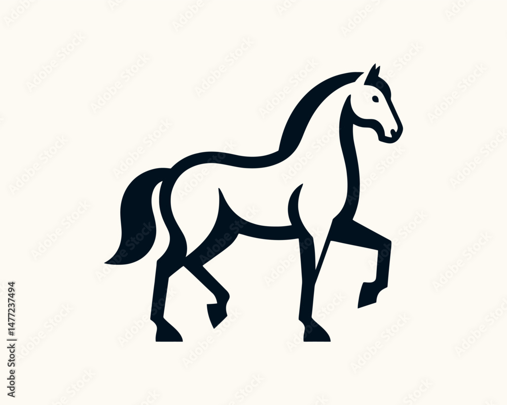 Horse full body vector logo for business identity Horse full body vector logo for business identity