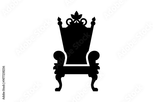 Royal throne chair king queen medieval furniture