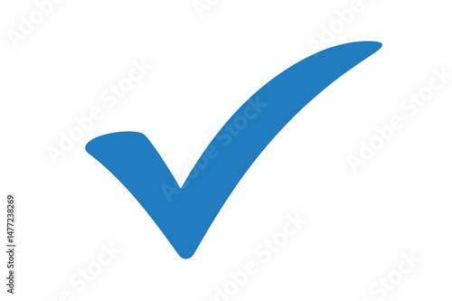 Blue check mark vector icon symbol graphic design