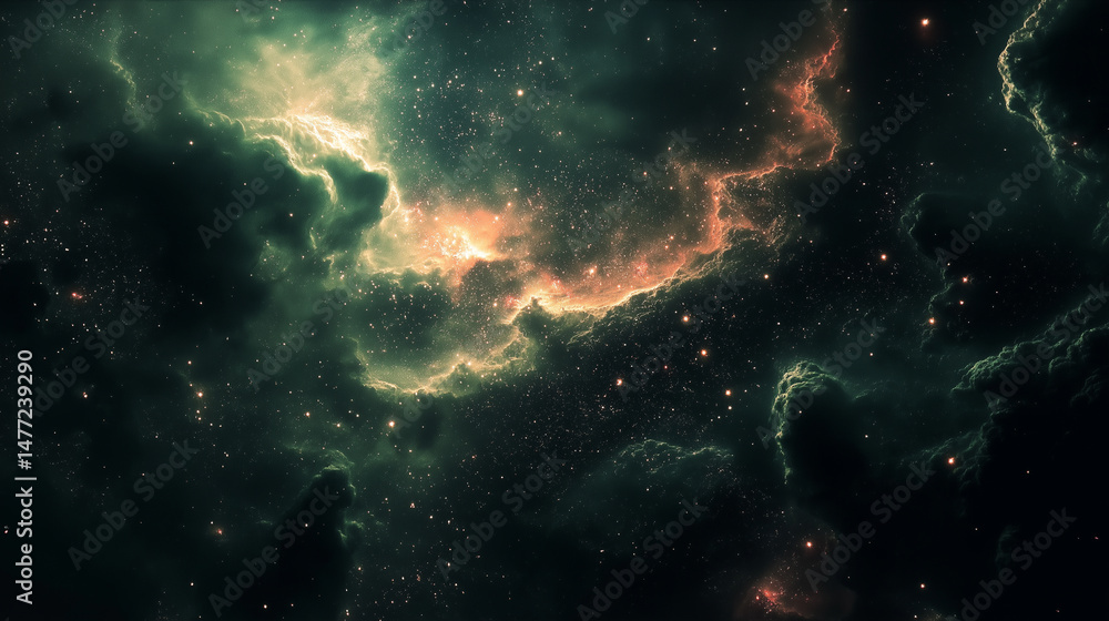 Fototapeta premium Cosmic Whispers: Portraits of the Beyond