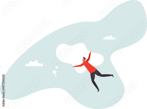 Over thinking, obsessive in work or too many problems that cannot make decision .character for design.