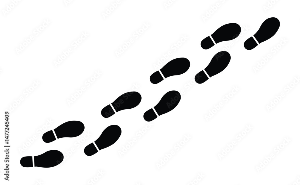 Human footprints icon set. foot print icon set. Step footprints paths. footstep prints and shoe steps
Human footprints icon set. foot print icon set. Step footprints paths. footstep prints and shoe steps