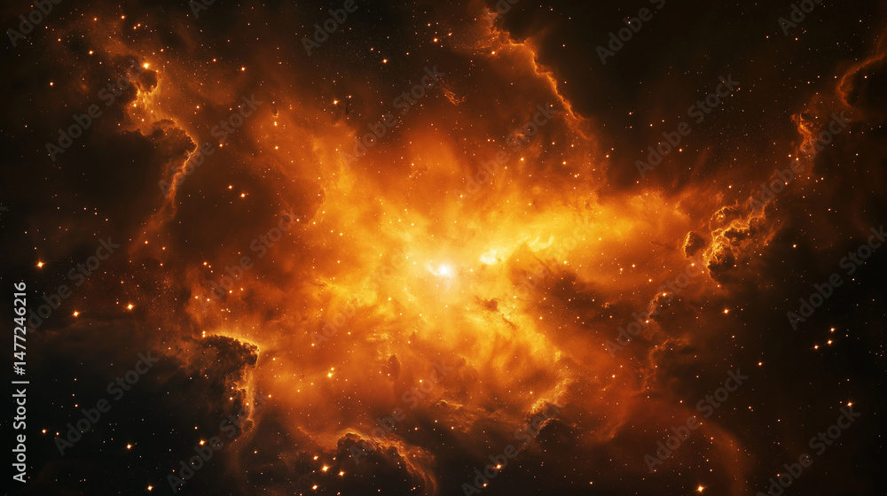 Naklejka premium Cosmic Whispers: Portraits of the Beyond