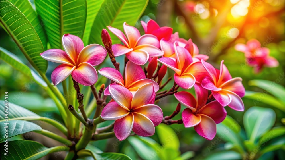 Fototapeta premium Close-up of Emblic Myrablan flowers in a tropical garden, tropical, plant, tropical, plant