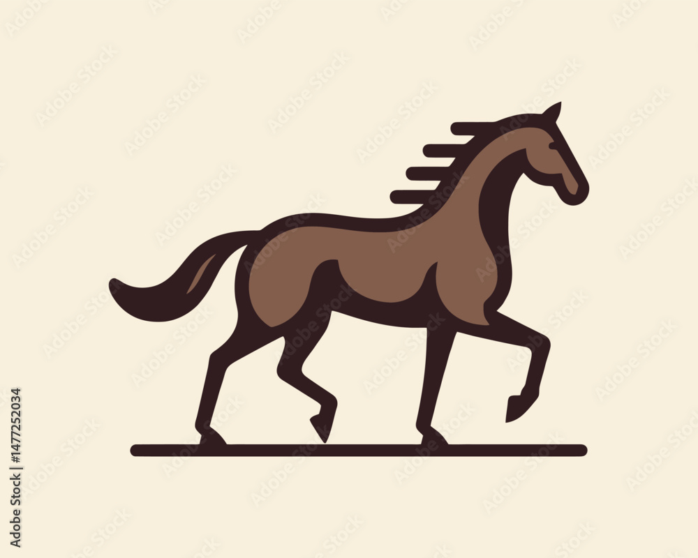 Horse full body modern emblem for company logo Horse full body modern emblem for company logo