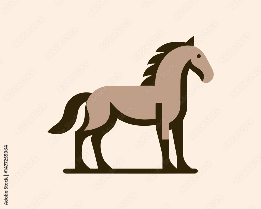 Horse full body vector logo for unique business design Horse full body vector logo for unique business design