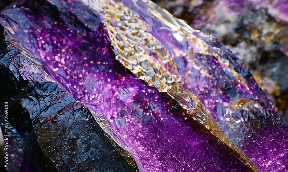 Close-up view of vibrant amethyst crystals showcasing intricate patterns and colors Close-up view of vibrant amethyst crystals showcasing intricate patterns and colors