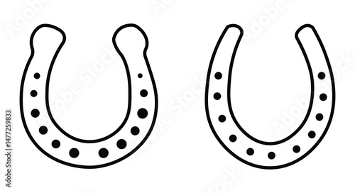 Horseshoe icon set. horseshoe Vector Design Icon Style
