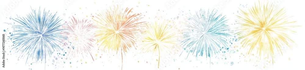 Fototapeta premium Colorful Fireworks Display (1)